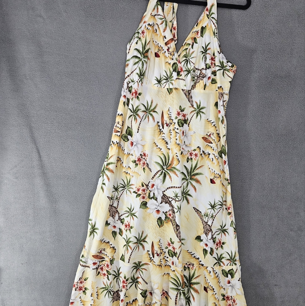 Tropical Paradise Halter Maxi Dress